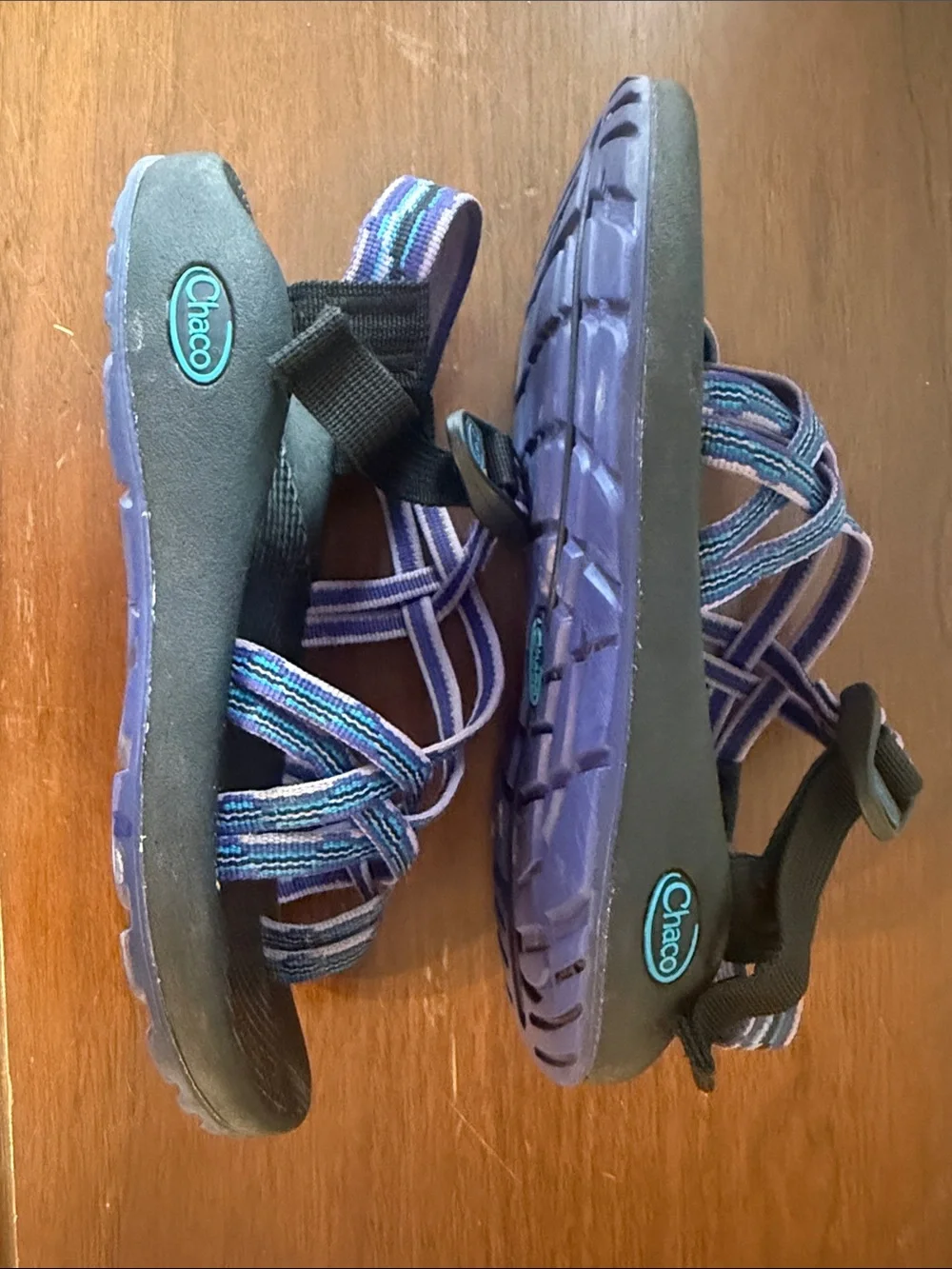 Chaco Purple and Blue Strappy Sandals - Picture 2 of 5